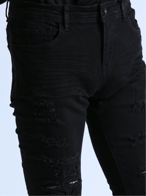 ストレッチ ハードクラッシュ スキニーデニム