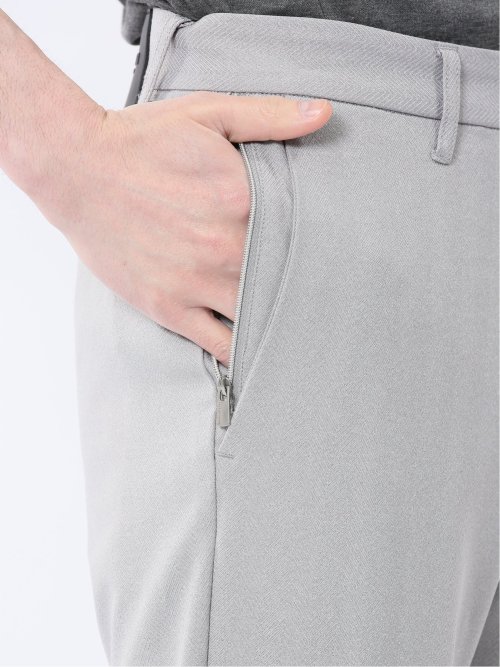 ストレッチ サイドジップ トラウザーパンツ