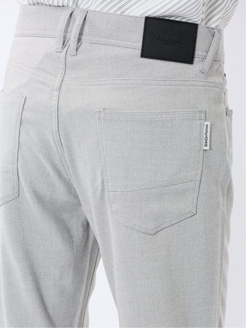 ストレッチヘリンボン スリムパンツ