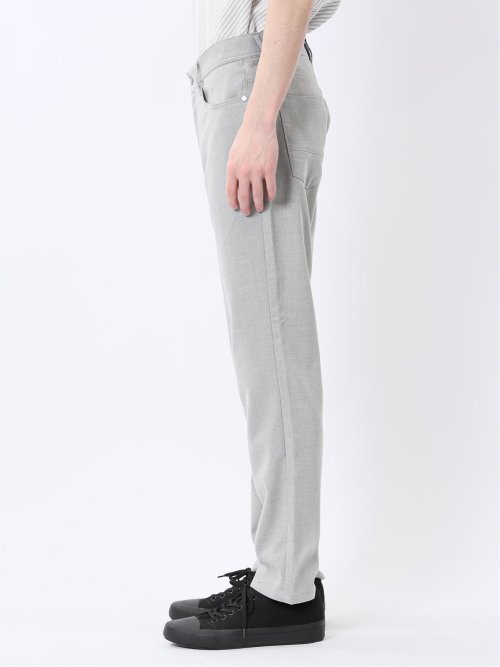 ストレッチヘリンボン スリムパンツ