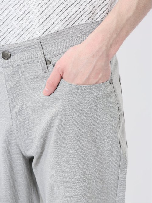 ストレッチヘリンボン スリムパンツ