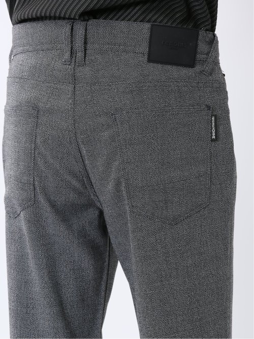 ストレッチヘリンボン スリムパンツ