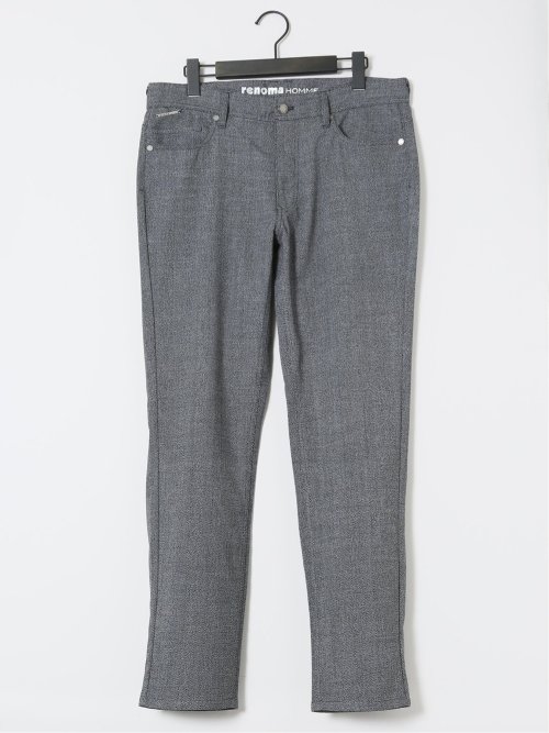 ストレッチヘリンボン スリムパンツ