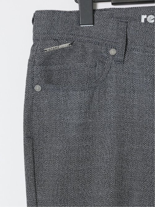 ストレッチヘリンボン スリムパンツ