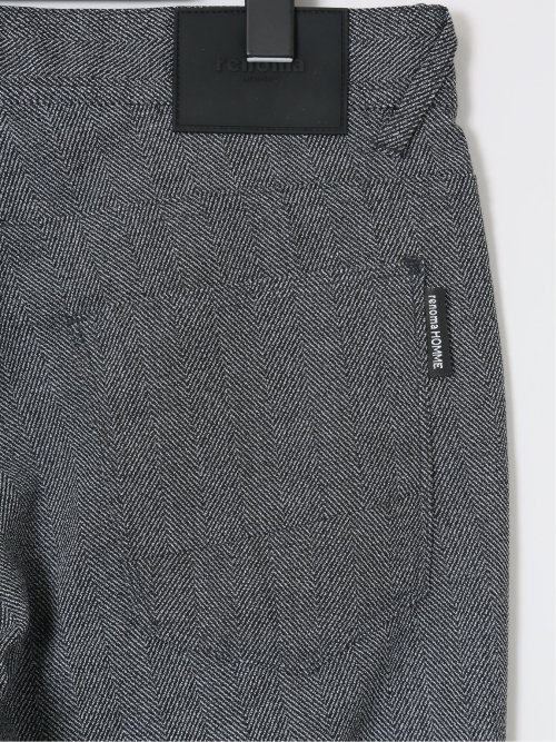 ストレッチヘリンボン スリムパンツ