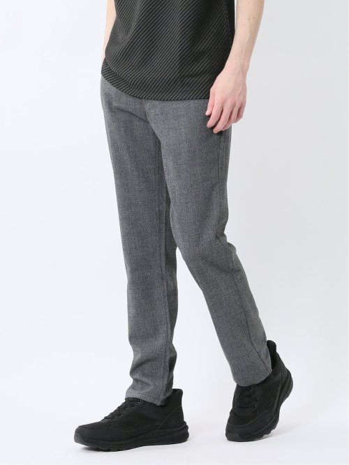 ストレッチヘリンボン スリムパンツ