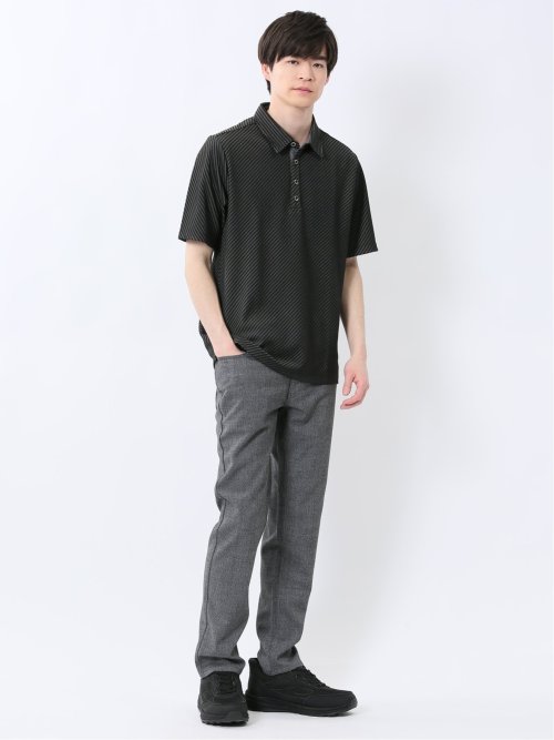 ストレッチヘリンボン スリムパンツ