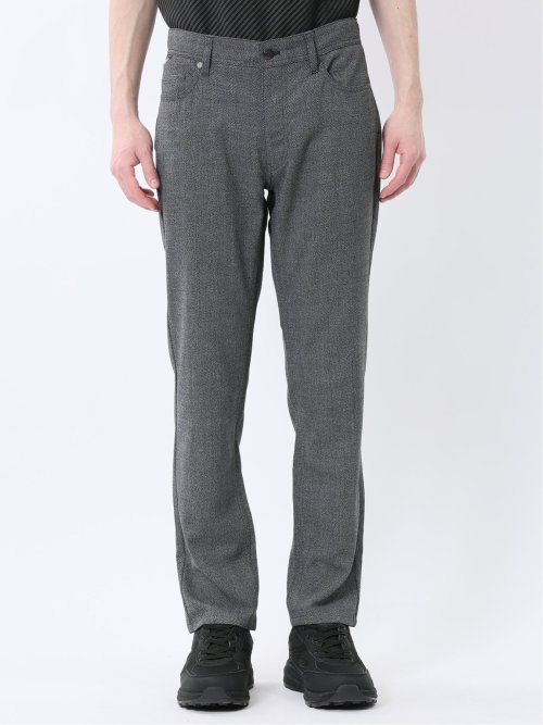 ストレッチヘリンボン スリムパンツ