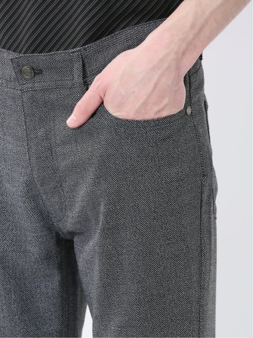 ストレッチヘリンボン スリムパンツ