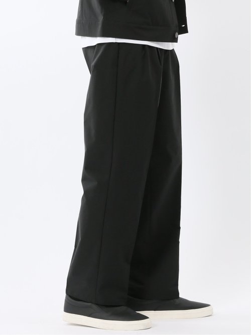 撥水ストレッチ ワイドテーパードパンツ(セットアップ可能)