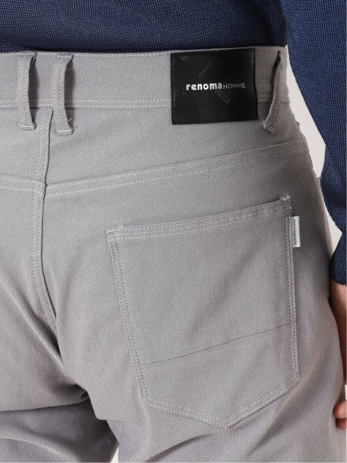 裏起毛ストレッチヘリンボン 5ポケットスリムパンツ