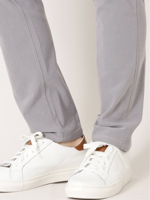 裏起毛ストレッチヘリンボン 5ポケットスリムパンツ