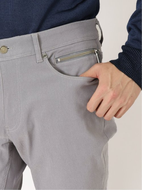 裏起毛ストレッチヘリンボン 5ポケットスリムパンツ
