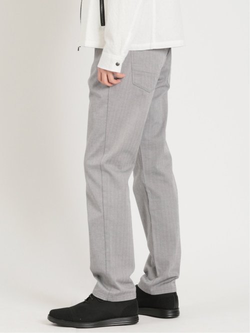 ストレッチヘリンボン 5ポケットスリムパンツ