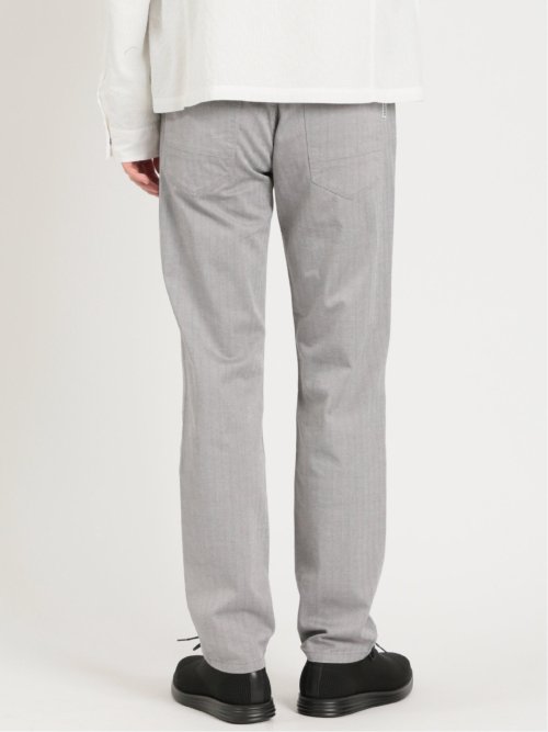 ストレッチヘリンボン 5ポケットスリムパンツ