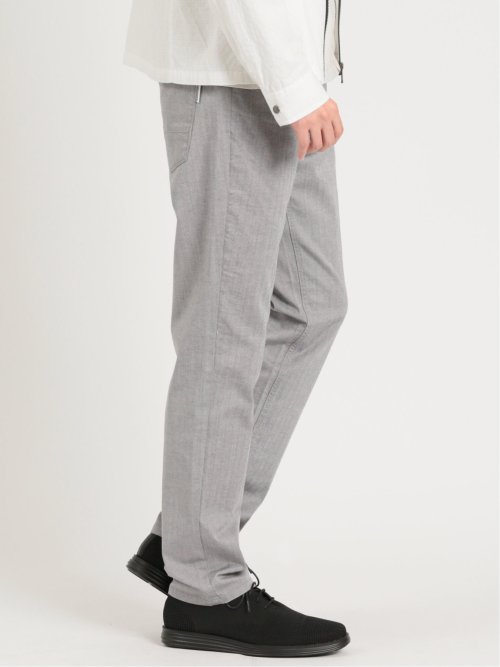 ストレッチヘリンボン 5ポケットスリムパンツ