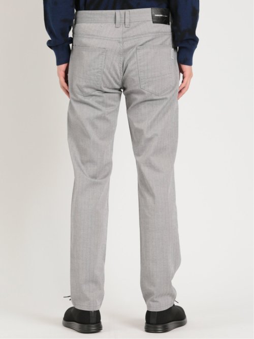 ストレッチヘリンボン 5ポケットスリムパンツ