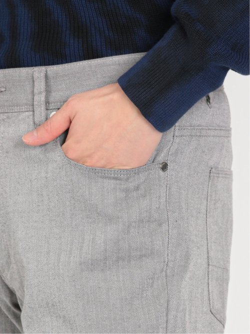 ストレッチヘリンボン 5ポケットスリムパンツ