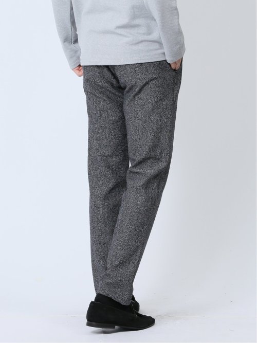 ストレッチ ヘリンボン トラウザースリムパンツ