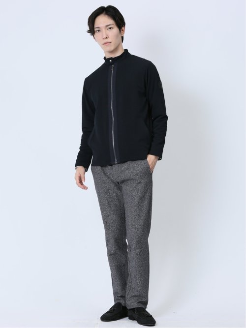 ストレッチ ヘリンボン トラウザースリムパンツ