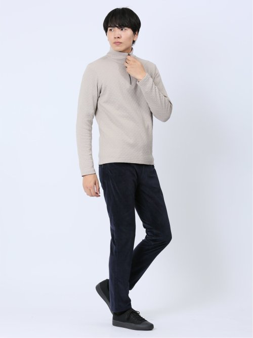 ヘリンボンベロア 5ポケットスリムパンツ(セットアップ可能)