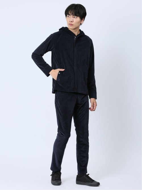 ヘリンボンベロア 5ポケットスリムパンツ(セットアップ可能)