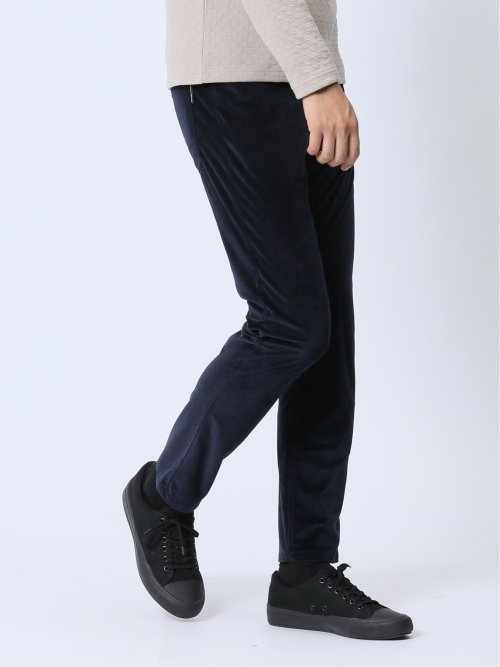 ヘリンボンベロア 5ポケットスリムパンツ(セットアップ可能)