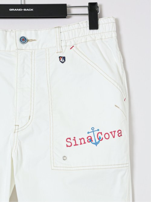 【大きいサイズ】シナコバ/SINA COVA ストレッチサテン マリンパンツ