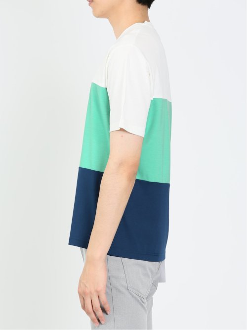 三段切替 クルーネック半袖Tシャツ