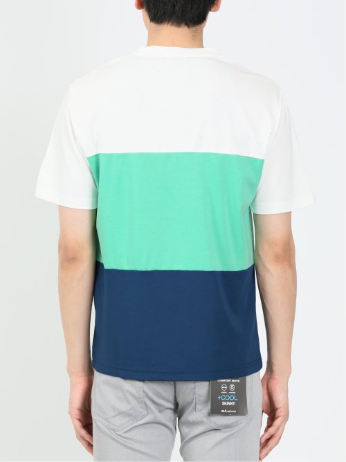 三段切替 クルーネック半袖Tシャツ