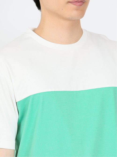 三段切替 クルーネック半袖Tシャツ