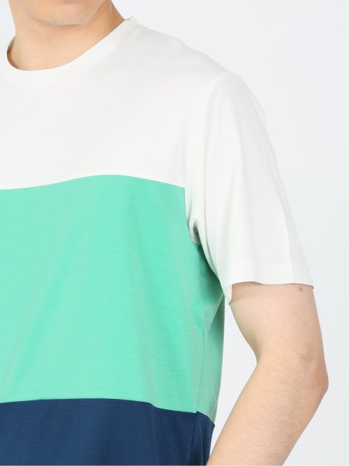 三段切替 クルーネック半袖Tシャツ