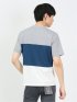 三段切替 クルーネック半袖Tシャツ