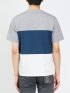 三段切替 クルーネック半袖Tシャツ