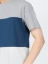 三段切替 クルーネック半袖Tシャツ