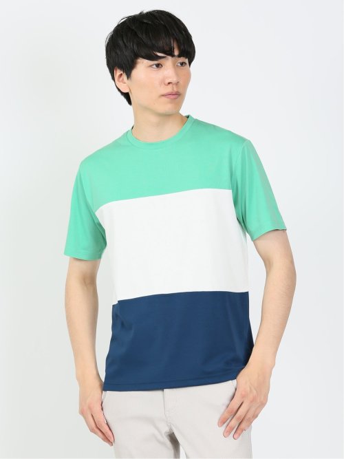 三段切替 クルーネック半袖Tシャツ(M 60緑): トップス | TAKA-Q ONLINE