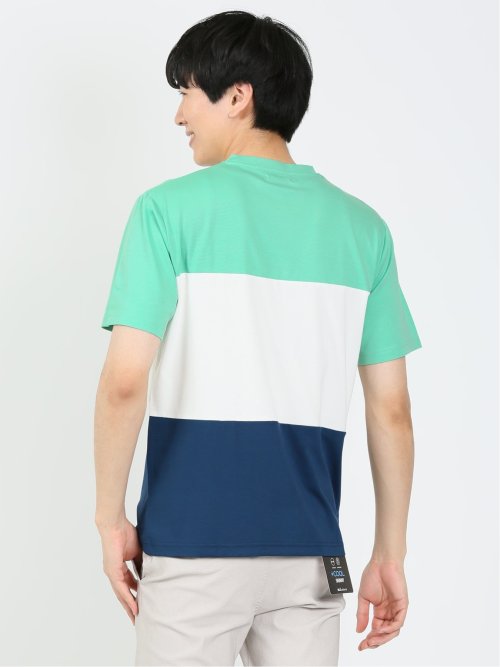 三段切替 クルーネック半袖Tシャツ