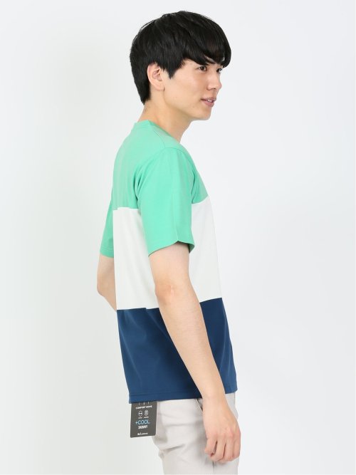 三段切替 クルーネック半袖Tシャツ