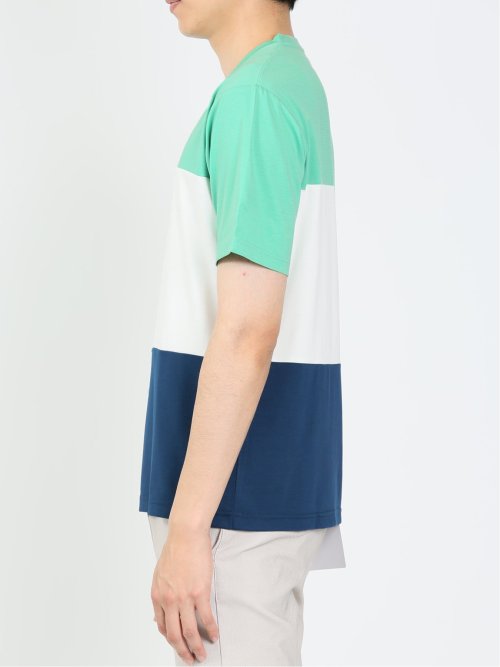 三段切替 クルーネック半袖Tシャツ