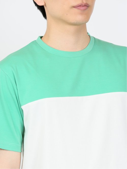 三段切替 クルーネック半袖Tシャツ