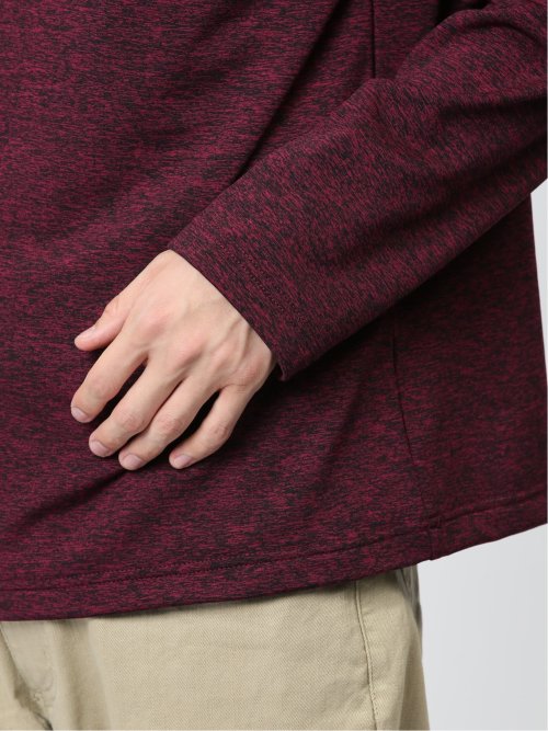メランジ裏起毛 デザインタートルネック