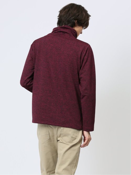 メランジ裏起毛 デザインタートルネック