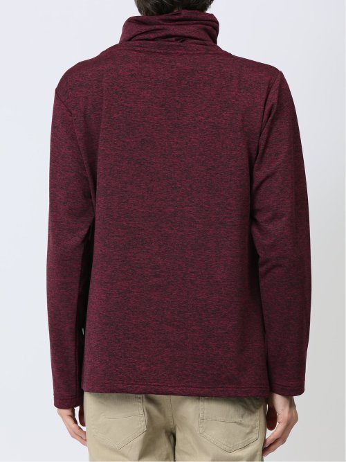 メランジ裏起毛 デザインタートルネック