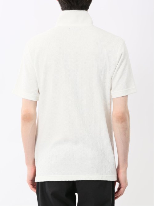 リンクスジャガード イタリアンカラー半袖ポロシャツ