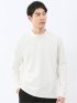 リンクスジャガード モックネック長袖Tシャツ