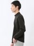 リンクスジャガード モックネック長袖Tシャツ