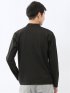 リンクスジャガード モックネック長袖Tシャツ