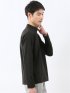 リンクスジャガード モックネック長袖Tシャツ