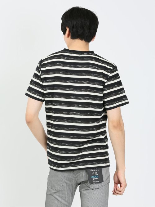 ミックスボーダー クルーネック半袖Tシャツ