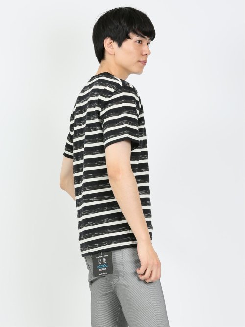 ミックスボーダー クルーネック半袖Tシャツ